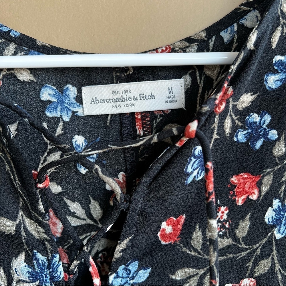 Abercrombie & Fitch Floral Mini Dress - Size M - Spring 90s Grunge - Picture 2 of 5